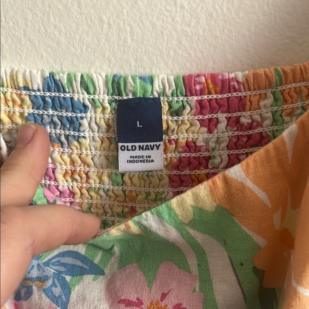 Old Navy Pink and Green Spaghetti Strap Sundress - Picture 3 of 9